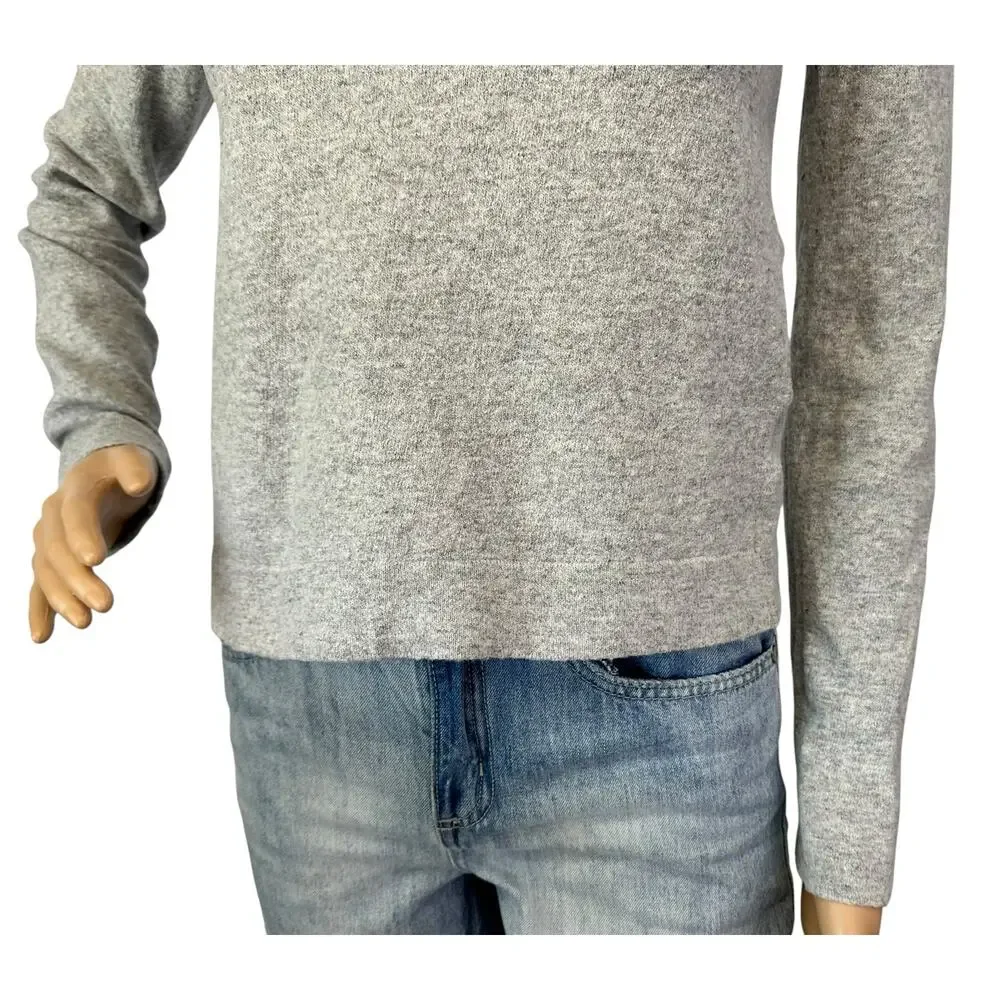 J. Crew Cotton Wool Blend Teddie Sweater Heather Dove Gray F5199 Size S